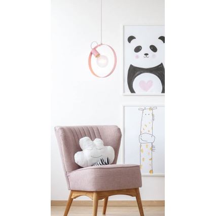 Lustră pe cablu NEXO 1xE27/40W/230V roz