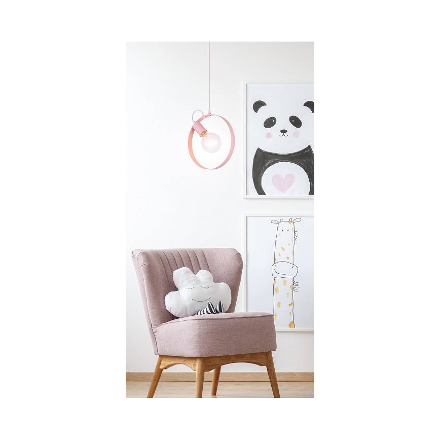 Lustră pe cablu NEXO 1xE27/40W/230V roz