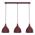 Lustră pe cablu NOAK CLASSIC 3xE27/15W/230V burgundiu