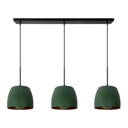 Lustră pe cablu NOLAN 3xE27/40W/230V verde Lucide 30488/03/33