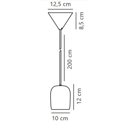 Lustră pe cablu Nordlux NOTTI 1xE27/25W/230V negru