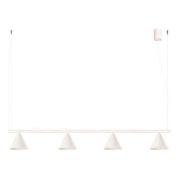 Lustră pe cablu NOX 4xE14/10W/230V crem