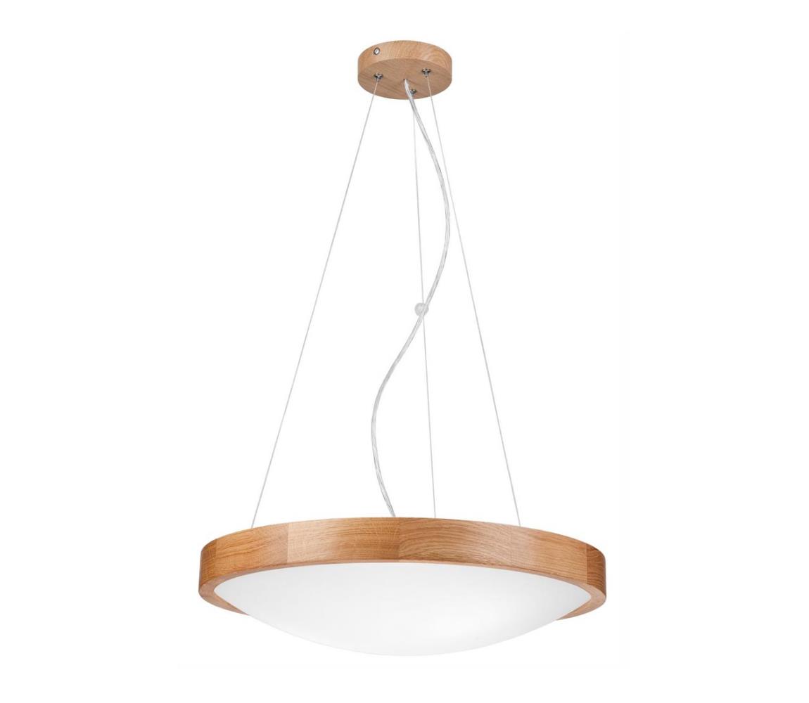 Lustră pe cablu OAK SLIM 3xE27/60W/230V ø 47 cm stejar