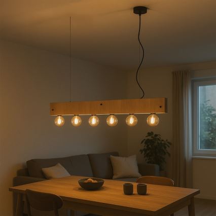 Lustră pe cablu ONLI ARGO 6xE27/22W/230V bej