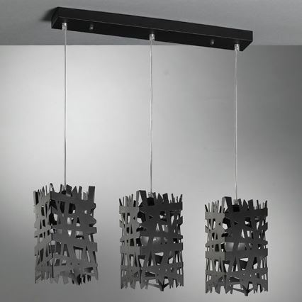 Lustră pe cablu ONLI FORESTA 3xE27/15W/230V negru