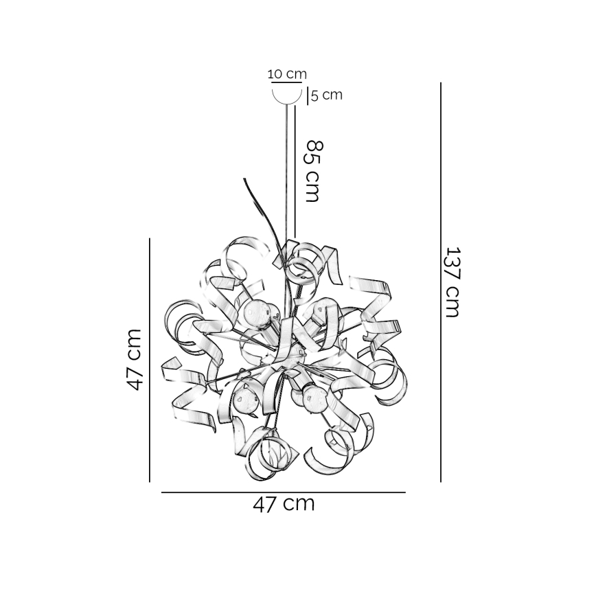 Lustră pe cablu ONLI ZOE 6xE14/6W/230V alb