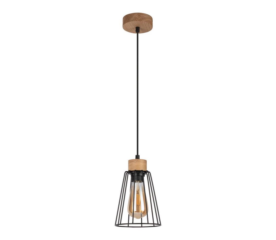 Lustră pe cablu ORAZIO 1xE27/60W/230V stejar  1311174