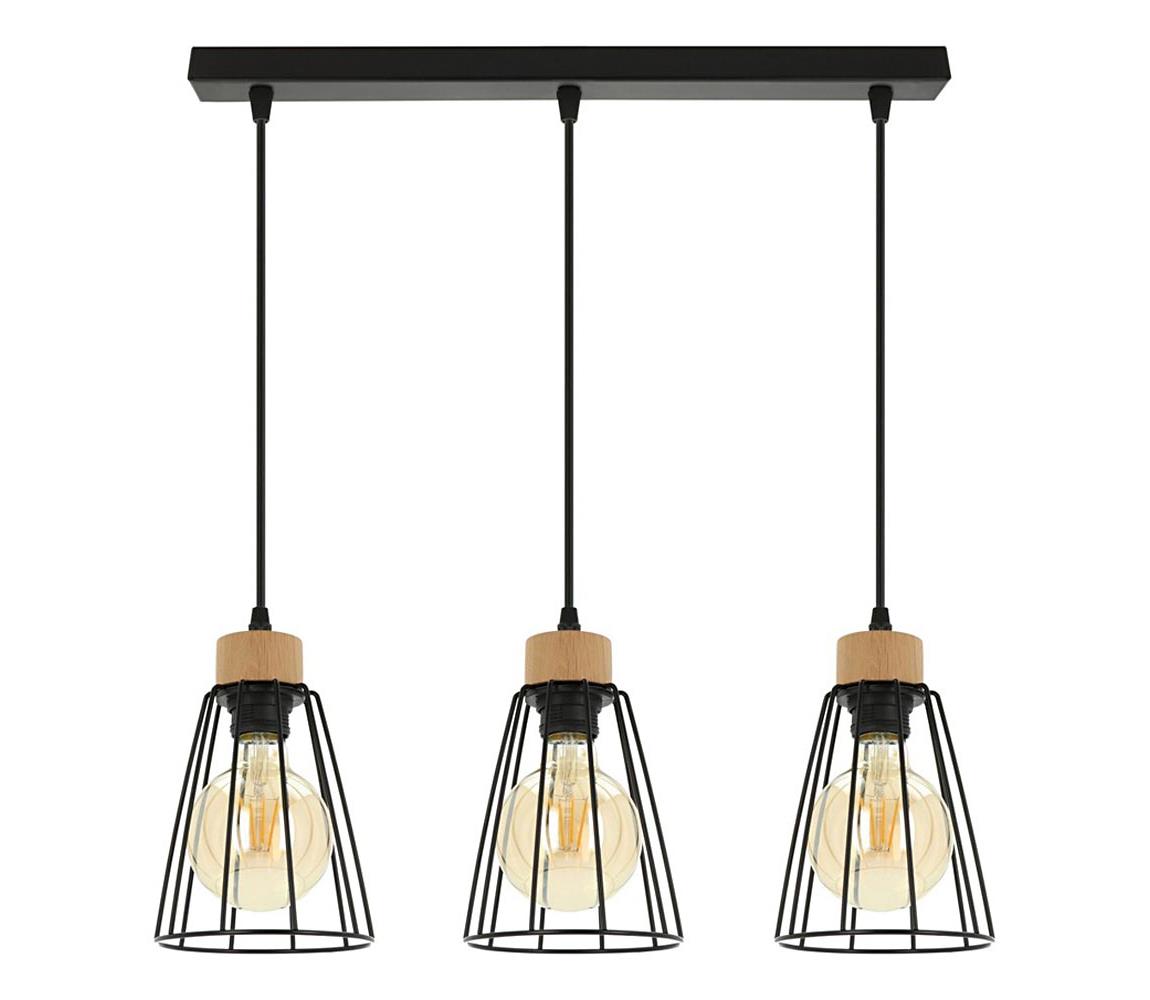 Lustră pe cablu ORAZIO 3xE27/60W/230V stejar  1311304L