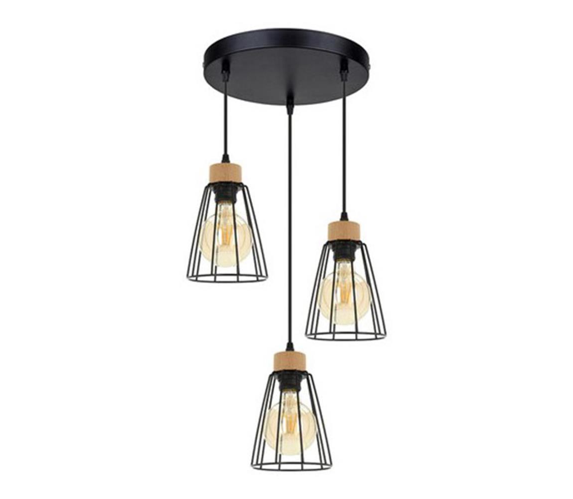 Lustră pe cablu ORAZIO 3xE27/60W/230V stejar  1311304R