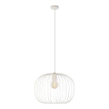 Lustră pe cablu OVELLA 1xE27/15W/230V Ø 46 cm crem
