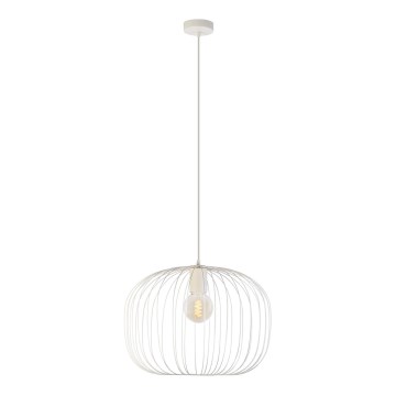 Lustră pe cablu OVELLA 1xE27/15W/230V Ø 46 cm crem