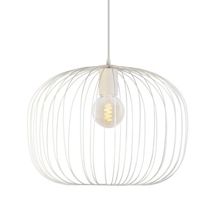 Lustră pe cablu OVELLA 1xE27/15W/230V Ø 46 cm crem
