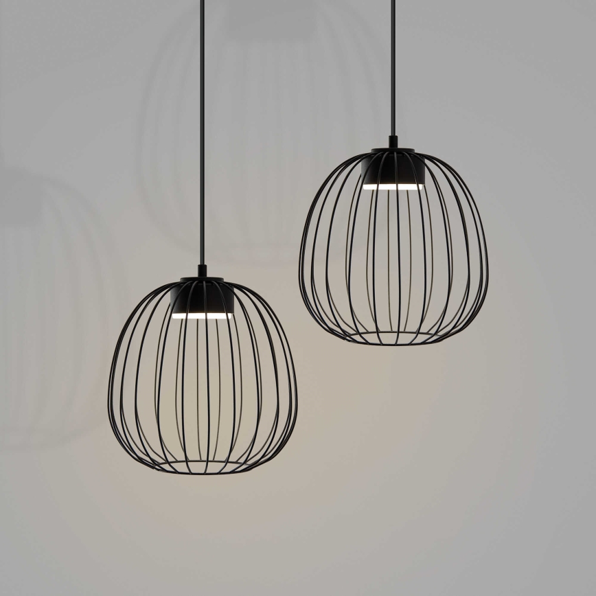 Lustră pe cablu OVELLA 1xGX53/10W/230V Ø 25 cm neagră