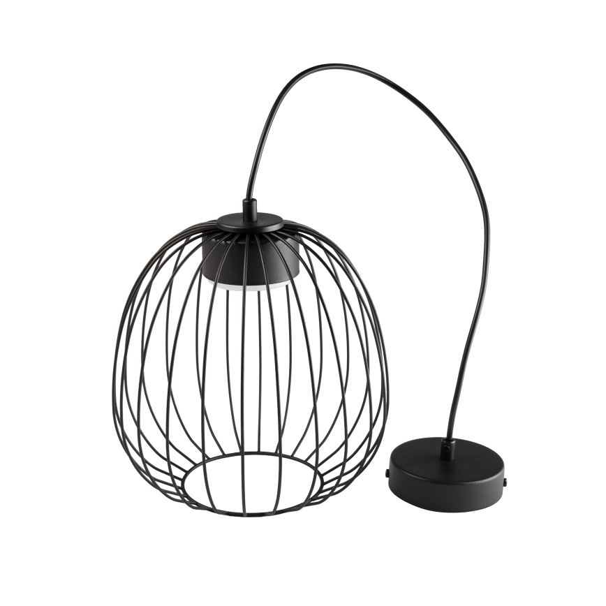 Lustră pe cablu OVELLA 1xGX53/10W/230V Ø 25 cm neagră