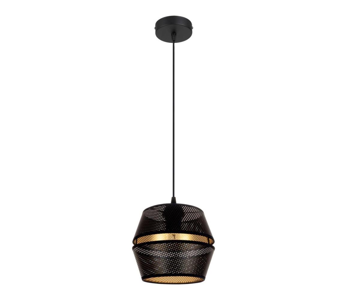 Lustră pe cablu PARIS 1xE27/60W/230V neagră/aurie