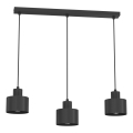 Lustră pe cablu PARKLA, 3x E27/15W/230V, negru