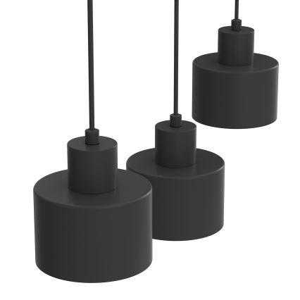 Lustră pe cablu PARKLA, 3x E27/15W/230V, negru