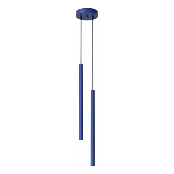 Lustră pe cablu PASTELO 2xG9/8W/230V albastru