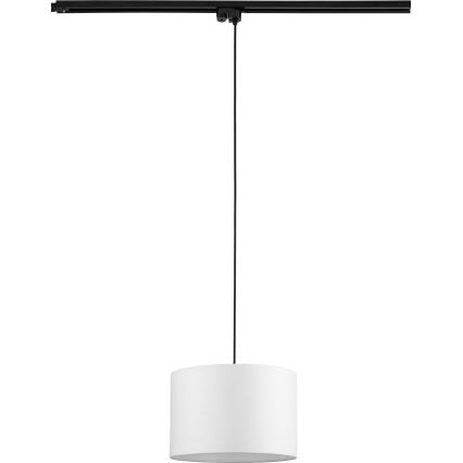 Lustră pe cablu pentru sistem de șină monofazic TRACER 1xE27/15W/230V d. 30 cm negru/alb