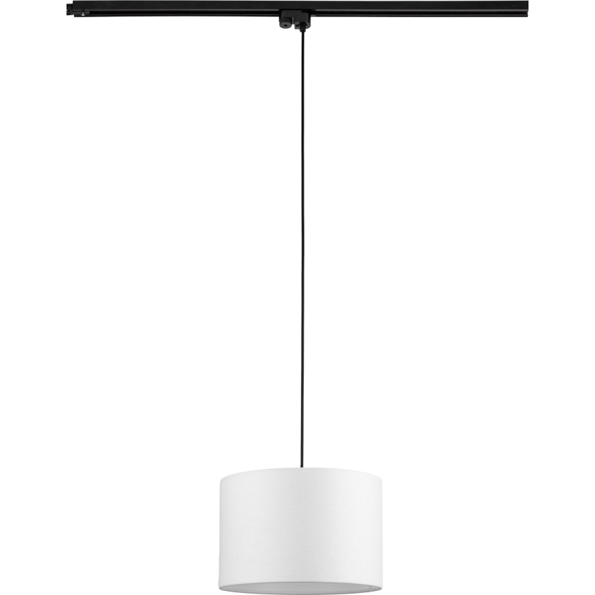 Lustră pe cablu pentru sistem de șină monofazic TRACER 1xE27/15W/230V d. 30 cm negru/alb