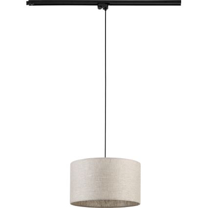 Lustră pe cablu pentru sistem de șină monofazic TRACER 1xE27/15W/230V d. 38 cm negru/gri