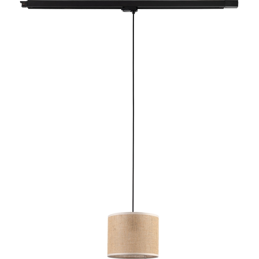 Lustră pe cablu pentru sistem de șină trifazic TRACER 1xE27/15W/230V d. 20 cm negru/maro