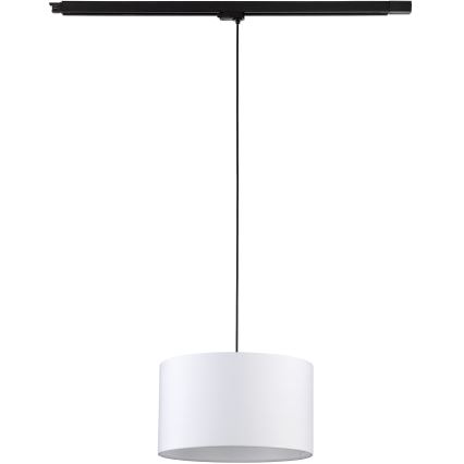 Lustră pe cablu pentru sistem de șină trifazic TRACER 1xE27/15W/230V d. 38 cm negru/alb