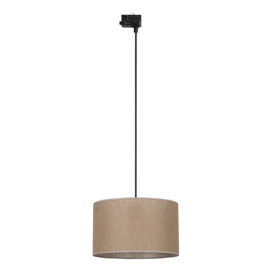 Lustră pe cablu pentru sistem de șină trifazic TRACER 1xE27/15W/230V d. 38 cm negru/maro