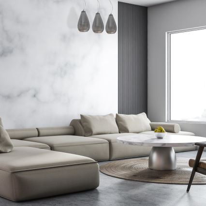 Lustră pe cablu PETRA 3xE27/60W/230V gri