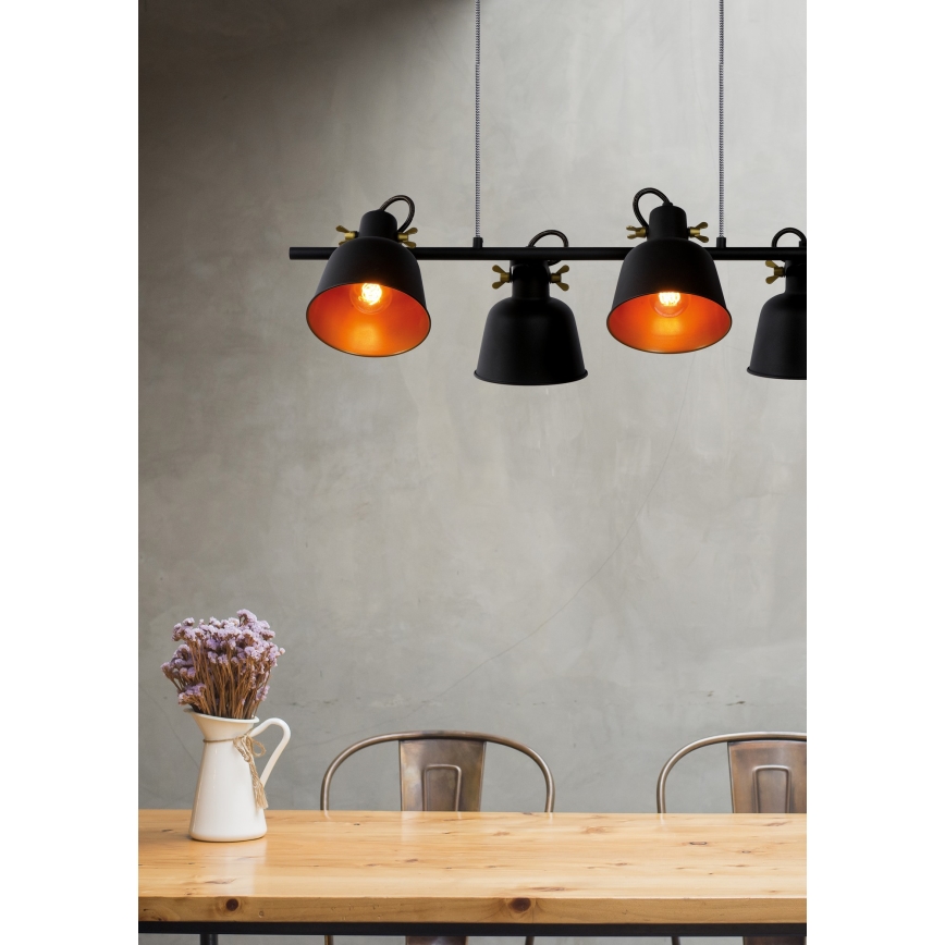 Lustră pe cablu PIA 4xE27/60W/230V Lucide 45380/04/30