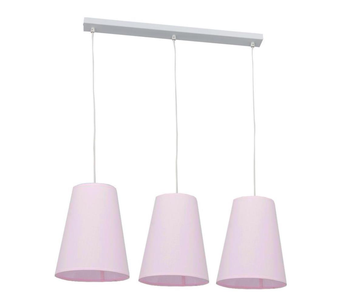 Lustră pe cablu PINIO 3xE27/60W/230V roz