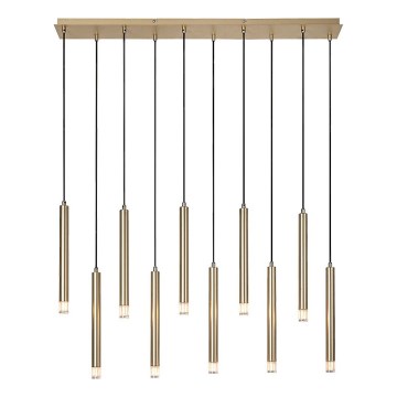 Lustră pe cablu Rabalux 10xG9/5W/230V auriu