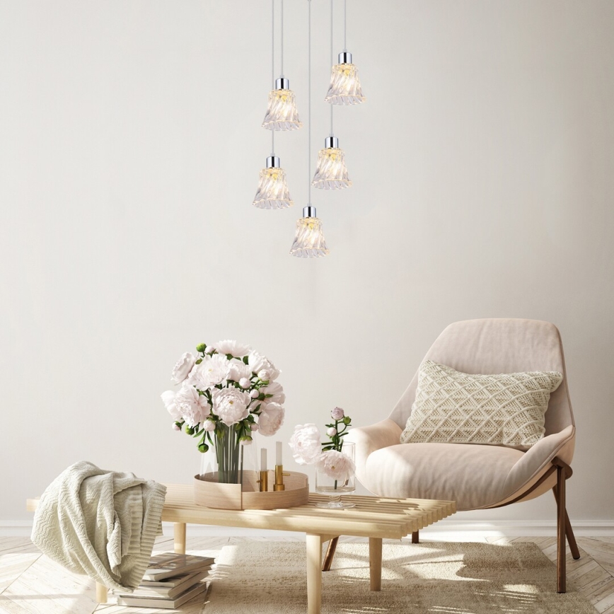 Lustră pe cablu Rabalux 5xE14/40W/230V