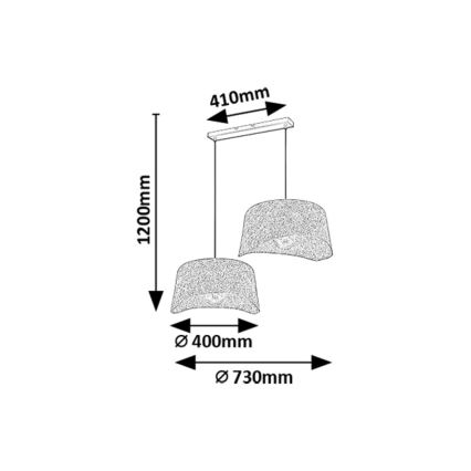 Lustră pe cablu Rabalux 2xE27/10W/230V