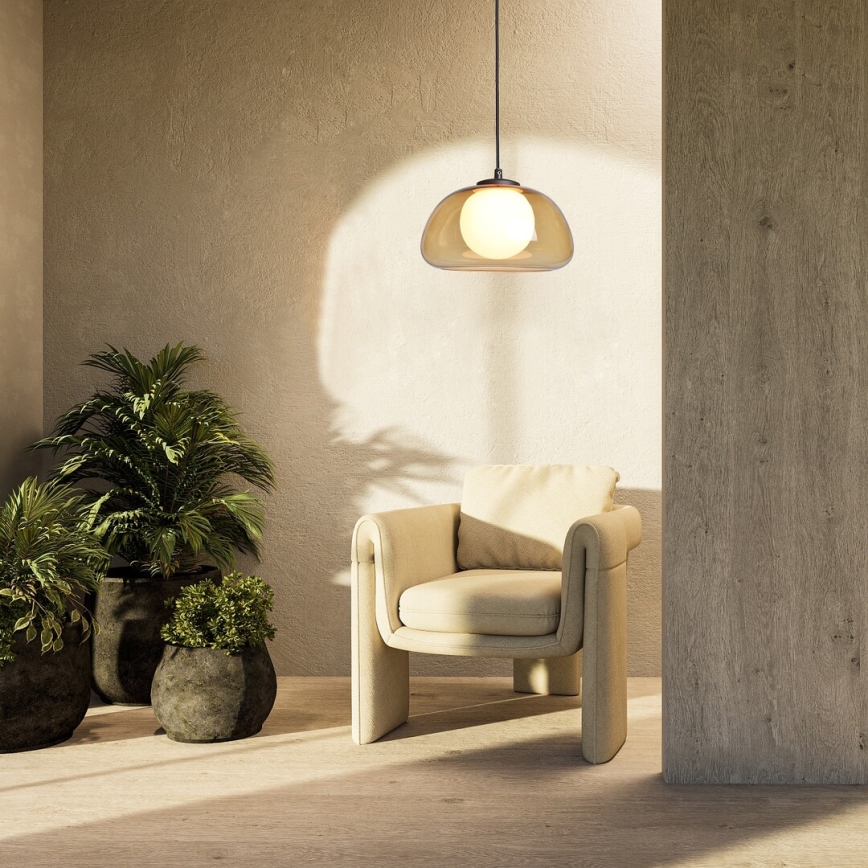 Lustră pe cablu Rabalux 1xG9/5W/230V maro/fumuriu