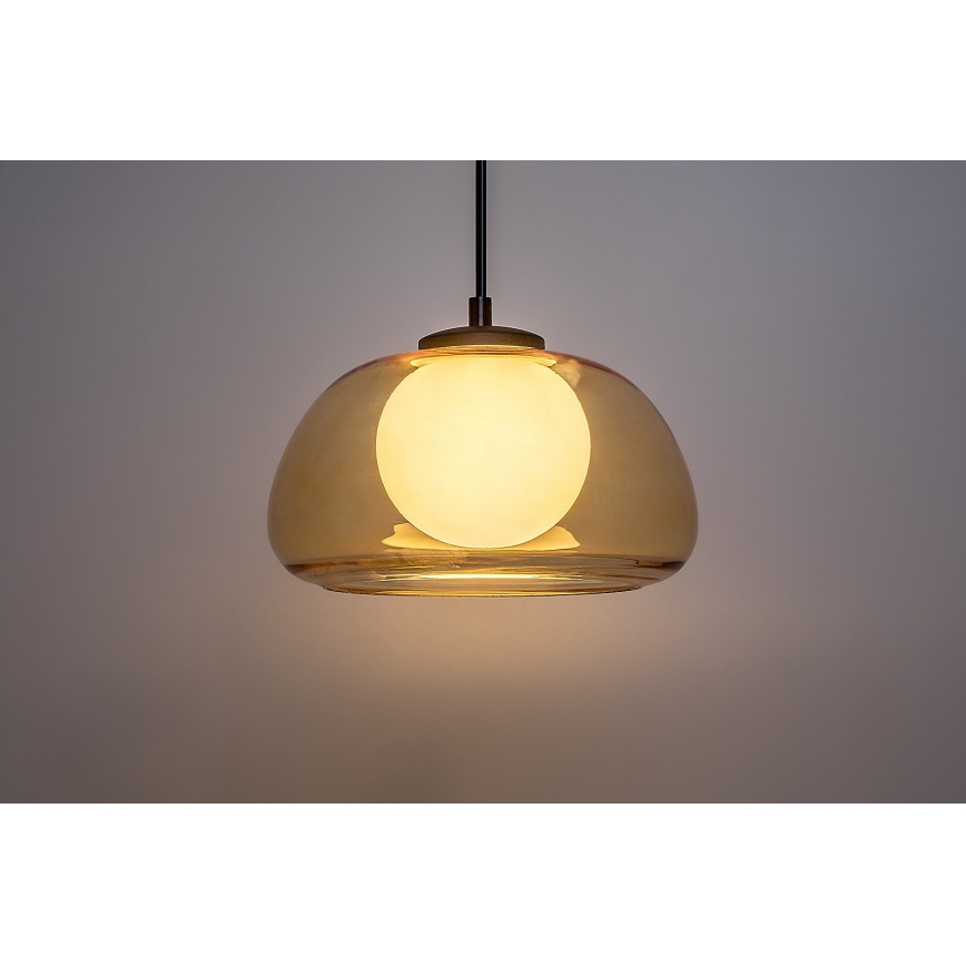 Lustră pe cablu Rabalux 1xG9/5W/230V maro/fumuriu