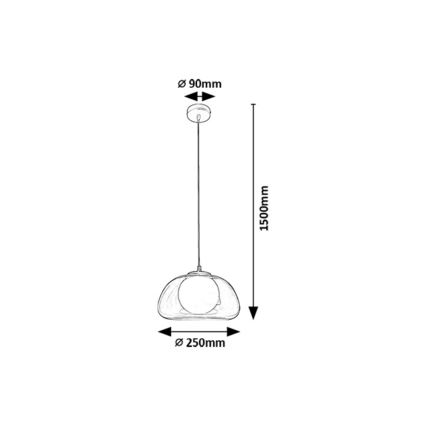 Lustră pe cablu Rabalux 1xG9/5W/230V fumuriu
