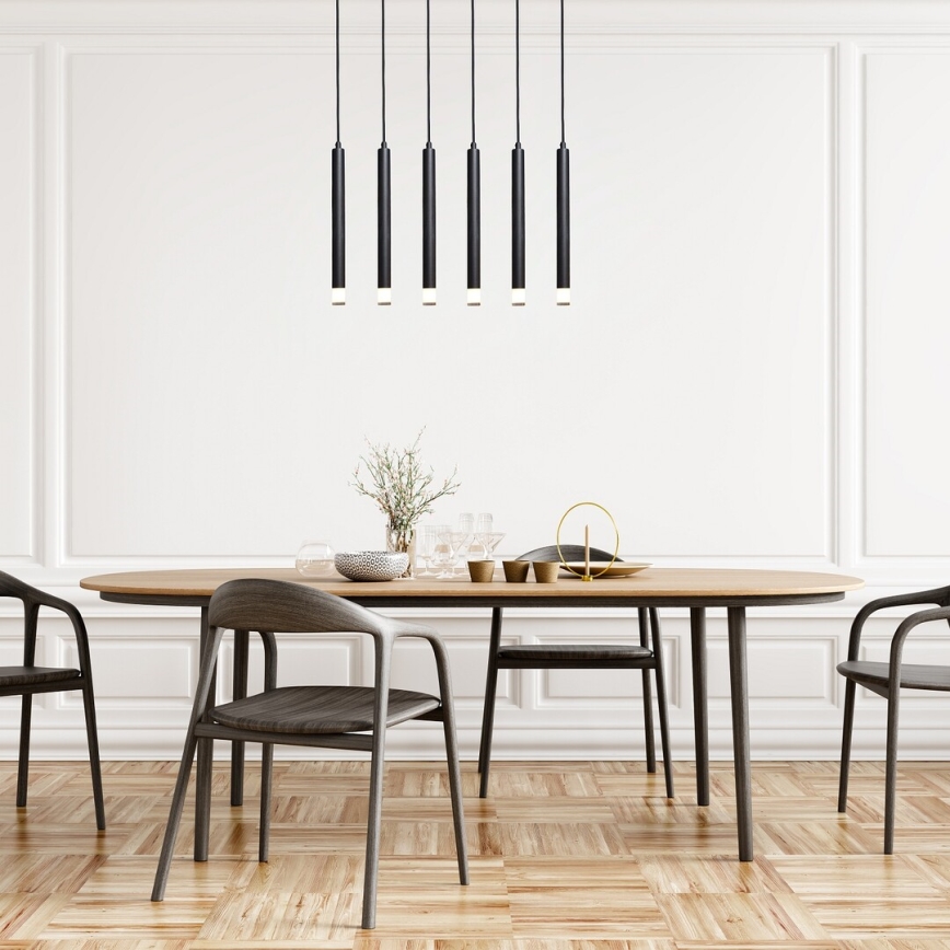 Lustră pe cablu Rabalux 6xG9/5W/230V negru