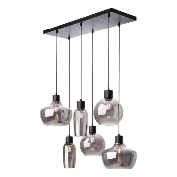 Lustră pe cablu Redo 01-4047 ATLANTIS 6xE27/42W/230V negru