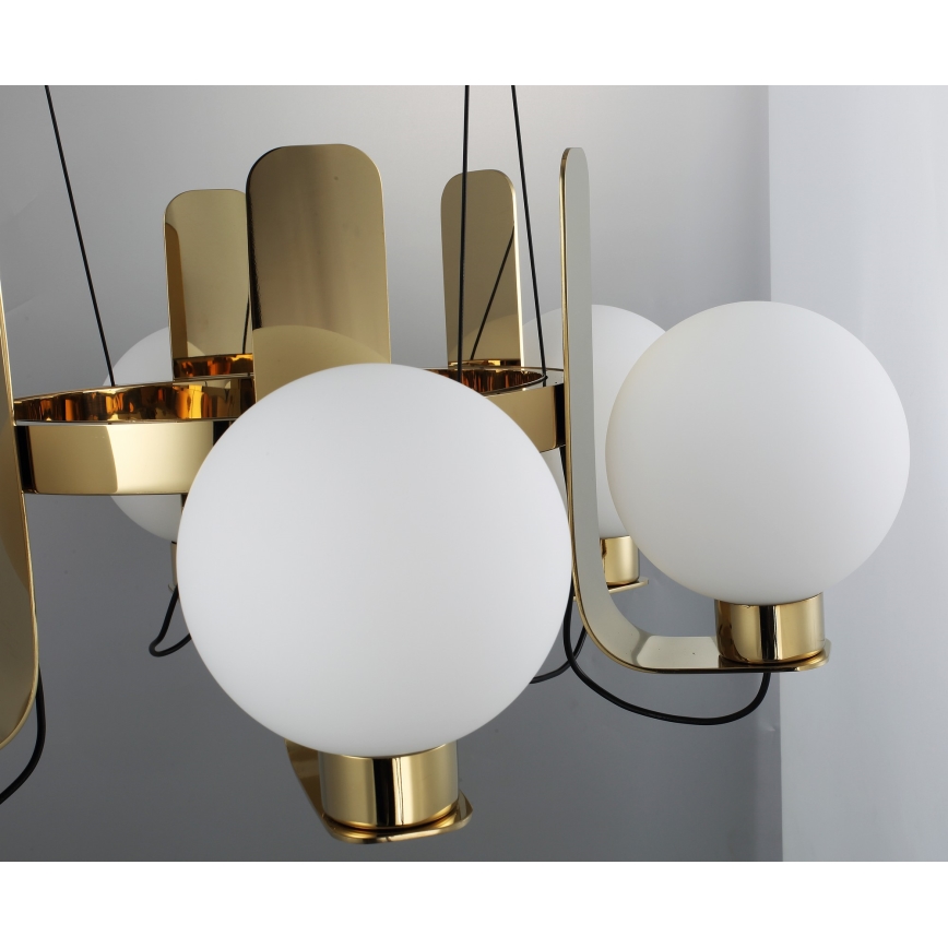 Lustră pe cablu REGGIO, 6 x E27, 40 W, 230 V, auriu