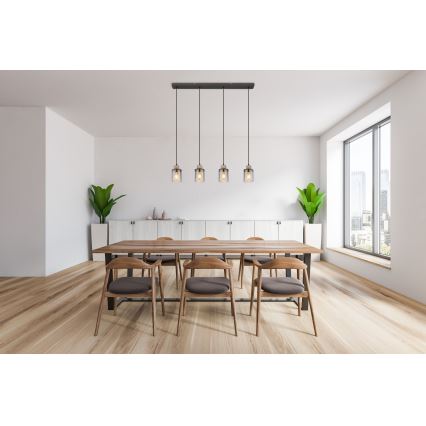 Lustră pe cablu 4xE27/15W/230V Globo