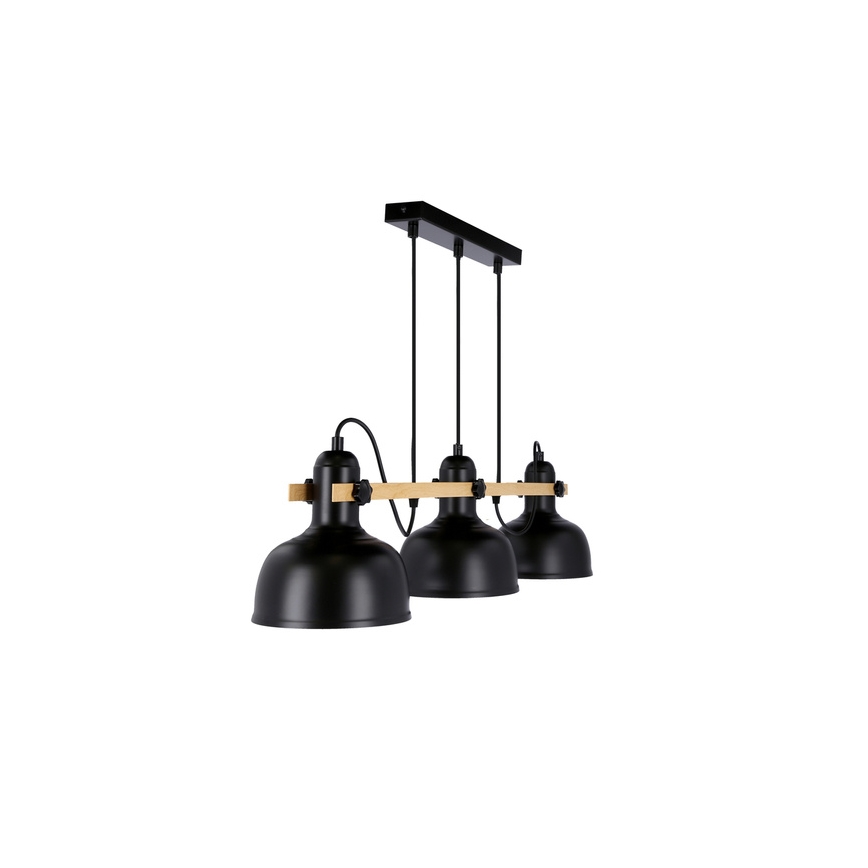 Lustră pe cablu RENO 3xE27/40W/230V neagră/maro