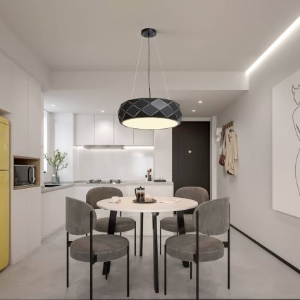 Lustră pe cablu REUS, 3x E27, 40W, 230V, Ø 47 cm, negru