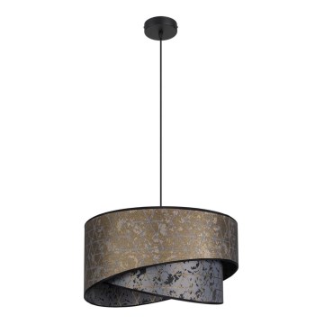 Lustră pe cablu REZO 1xE27/60W/230V gri/aurie