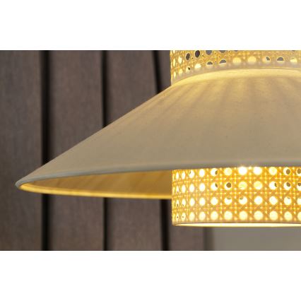 Lustră pe cablu RIO Duolla RATTAN 1xE27/15W/230V d. 45 cm bej/ratan