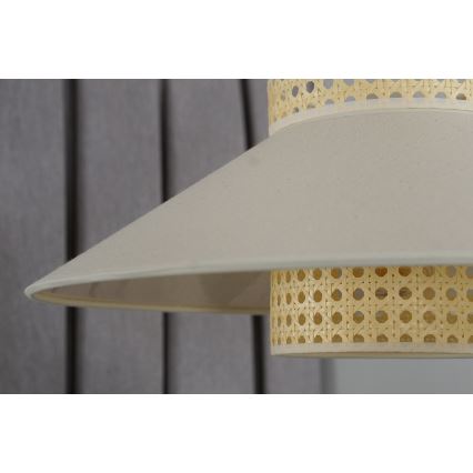 Lustră pe cablu RIO Duolla RATTAN 1xE27/15W/230V d. 45 cm bej/ratan