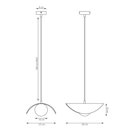 Lustră pe cablu RITUAL 1xG9/8W/230V bej