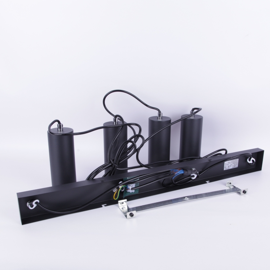 Lustră pe cablu 4xGU10/35W/230V neagră Globo