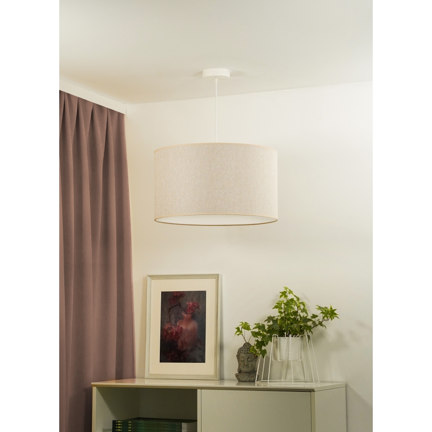 Lustră pe cablu ROLLER ECO Duolla RECYCLING 1xE27/15W/230V d. 45 cm crem