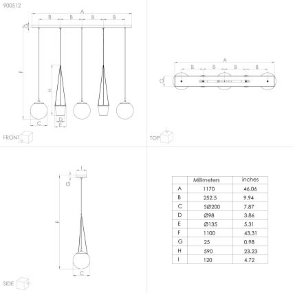 Lustră pe cablu 3xE27/40W/230V Eglo